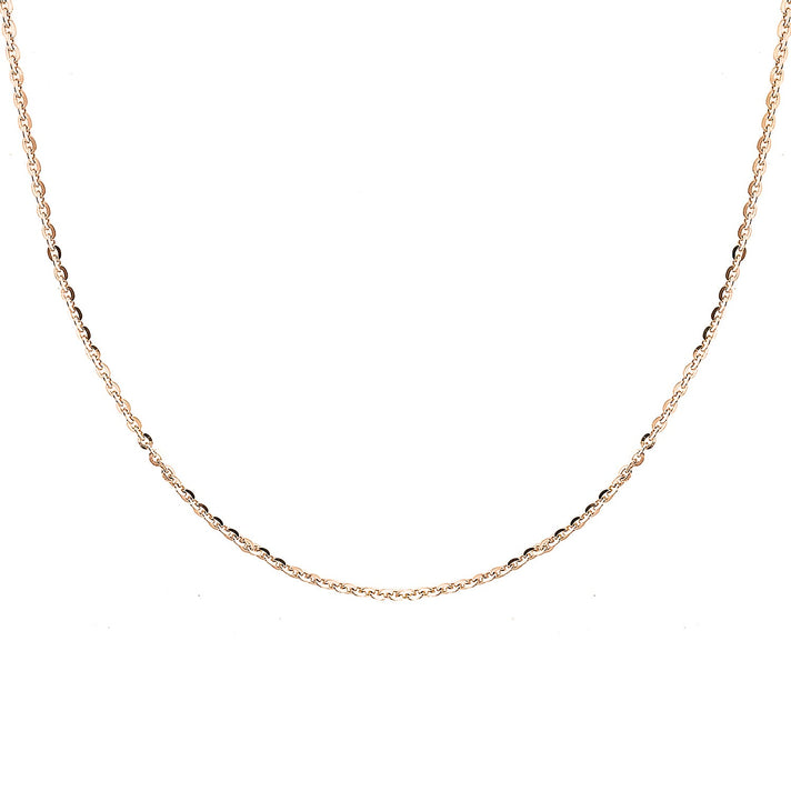 Sterling Silver Rose Gold Plated Trace Chain 16 Inch 7620782 2