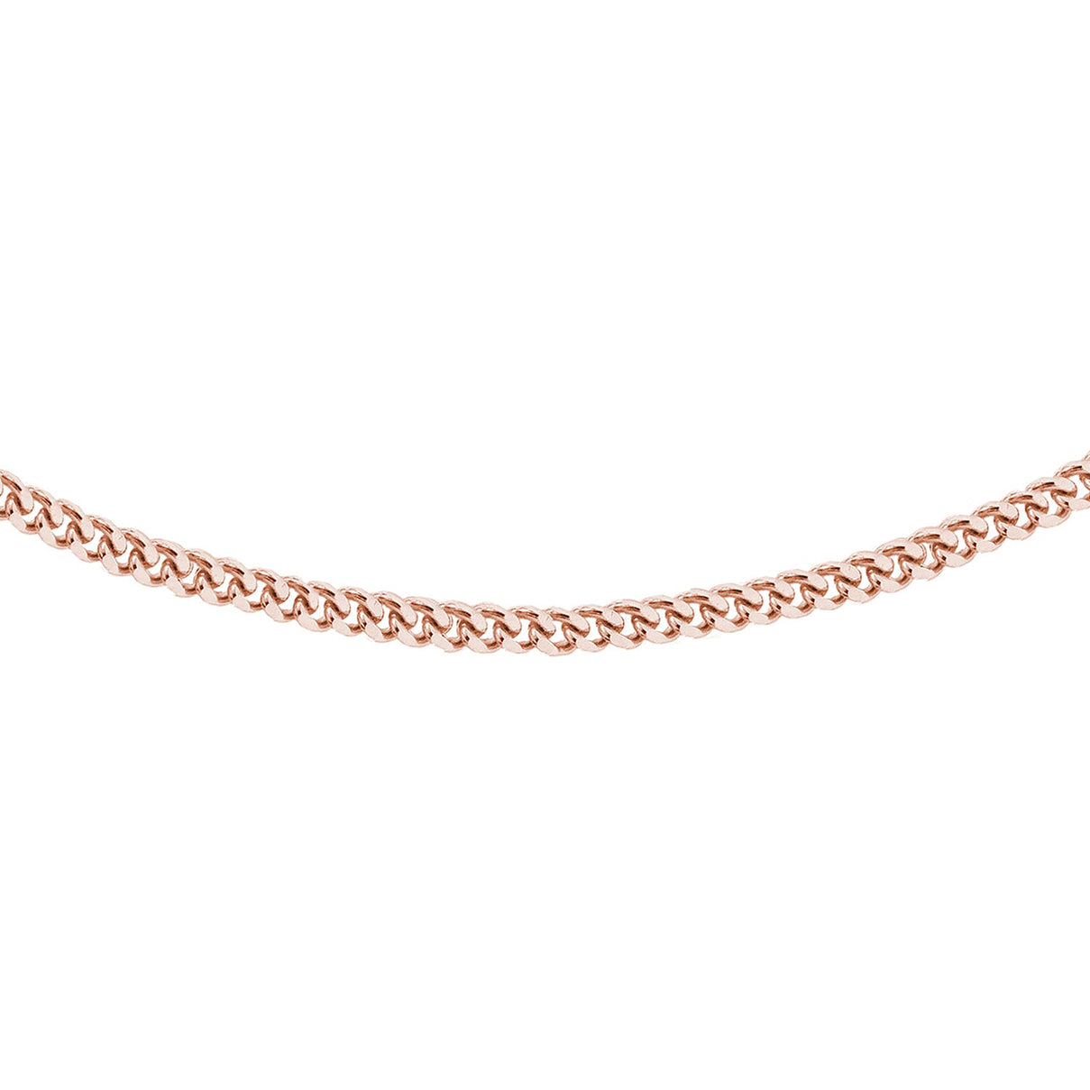 Sterling Silver Rose Gold Plated Panza Curb Chain 16 Inch 7620818 1