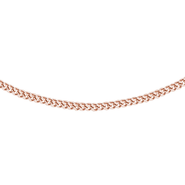 Sterling Silver Rose Gold Plated Panza Curb Chain 16 Inch 7620818 2
