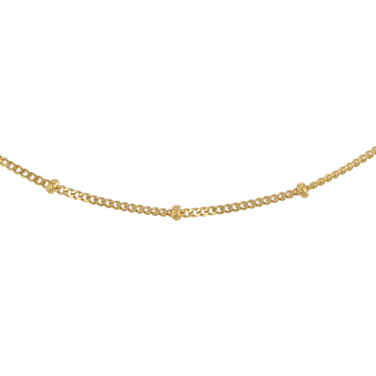 Sterling Silver Yellow Gold Plated Satelite Chain 16 Inch - 17.7 Inch 7607379 0