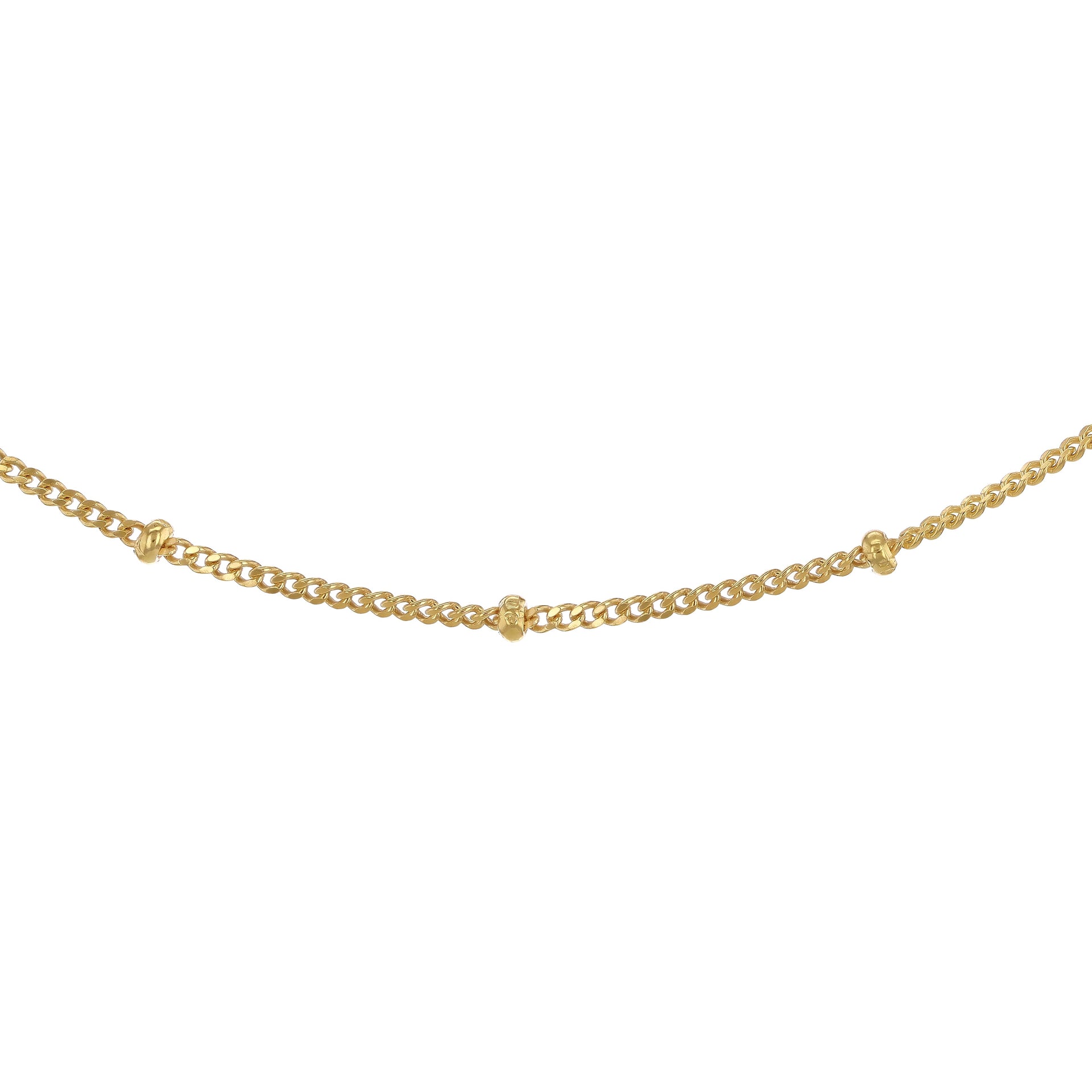 Sterling Silver Yellow Gold Plated Satelite Chain 16 Inch - 17.7 Inch 7607379 0