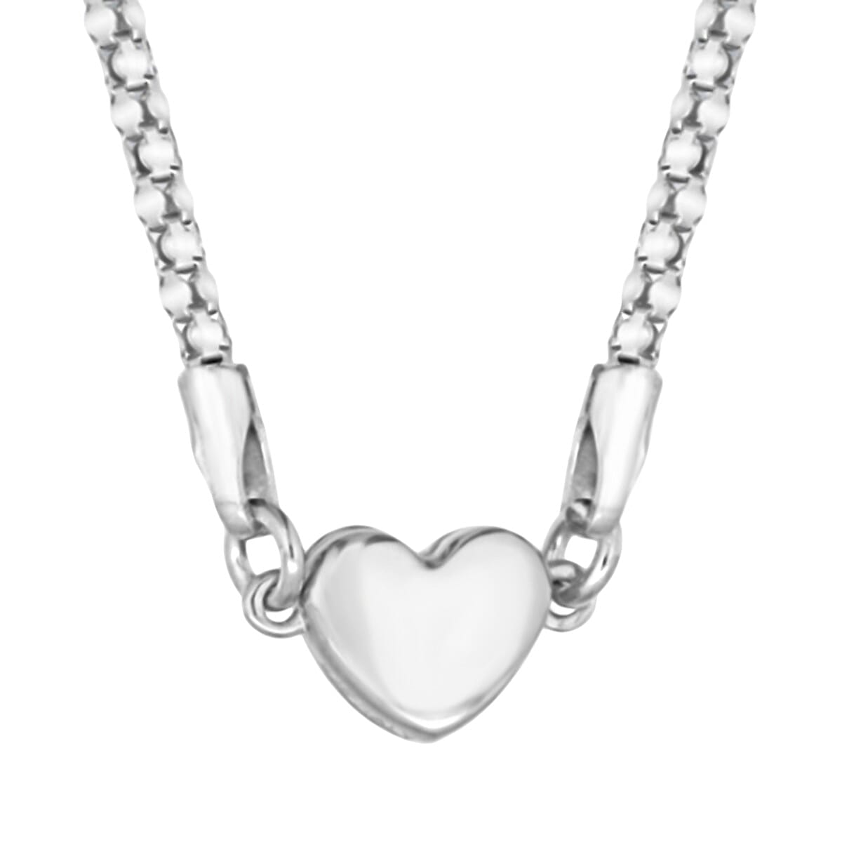 Vicenza Exclusive Edition - Sterling Silver Heart Popcorn Chain (Size - 17) with Magnetic Clasp 7737939 0