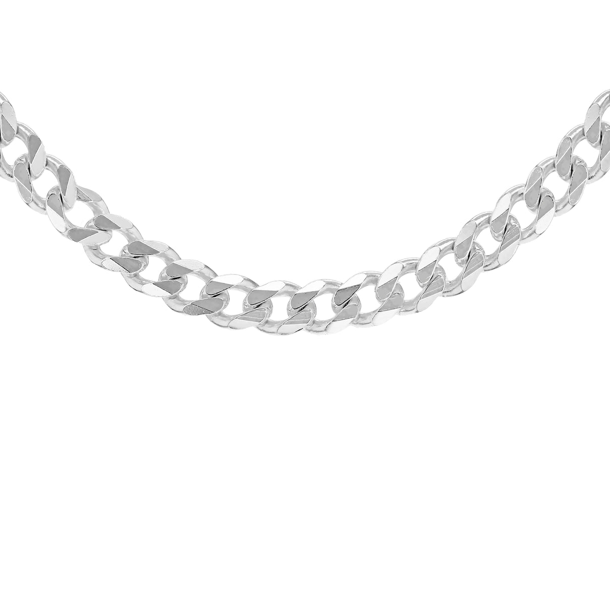 Sterling Silver Diamond Cut Panza Curb Chain 18 Inch 7315189 0