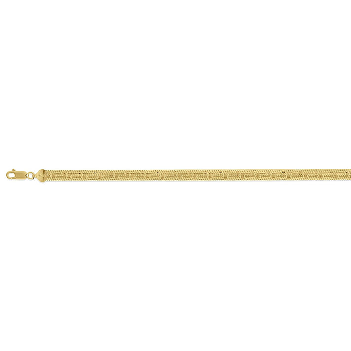 Italian Made - Gold Overlay Sterling Silver Greek Key Herringbone Necklace (Size - 18-2 Ext) With Lobster Clasp 21.31 Gms 7995143 1