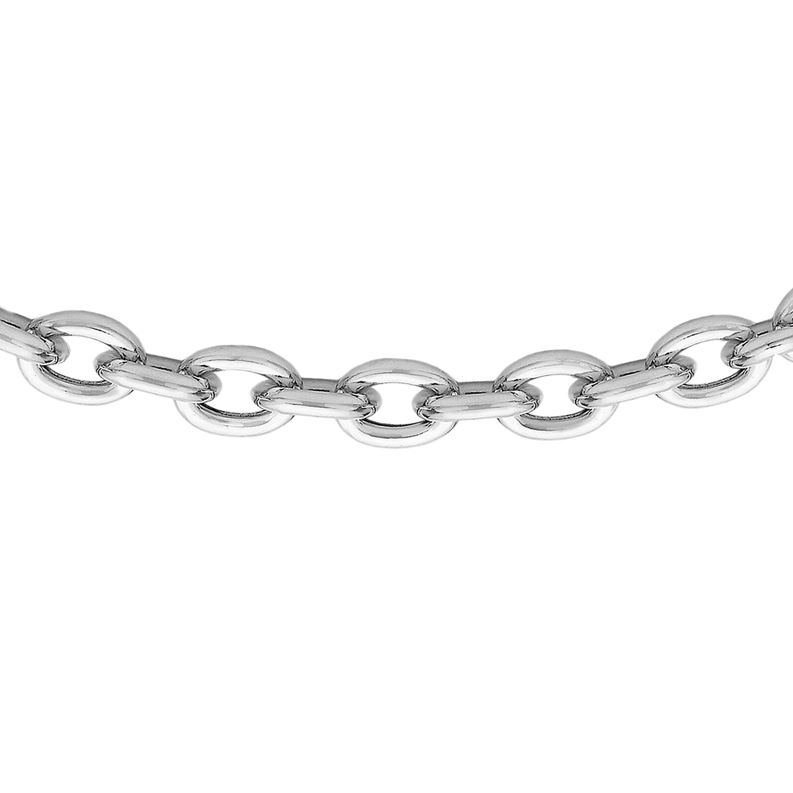 Sterling Silver Oval Belcher Chain 18 Inch 7607729 0
