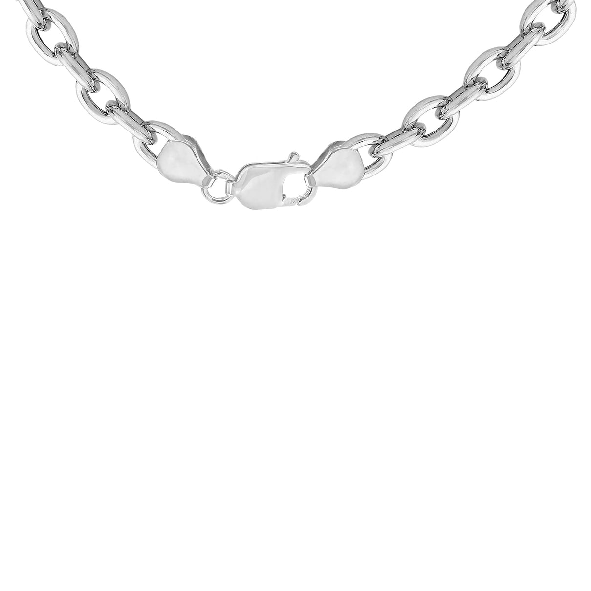 Sterling Silver Oval Belcher Chain 18 Inch 7607729 4