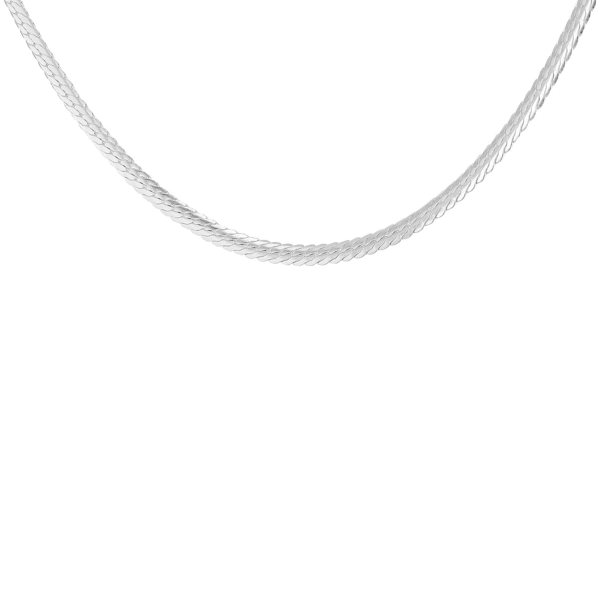 Sterling Silver 2.5mm Oval Herringbone Chain 18 Inch 7599346 2