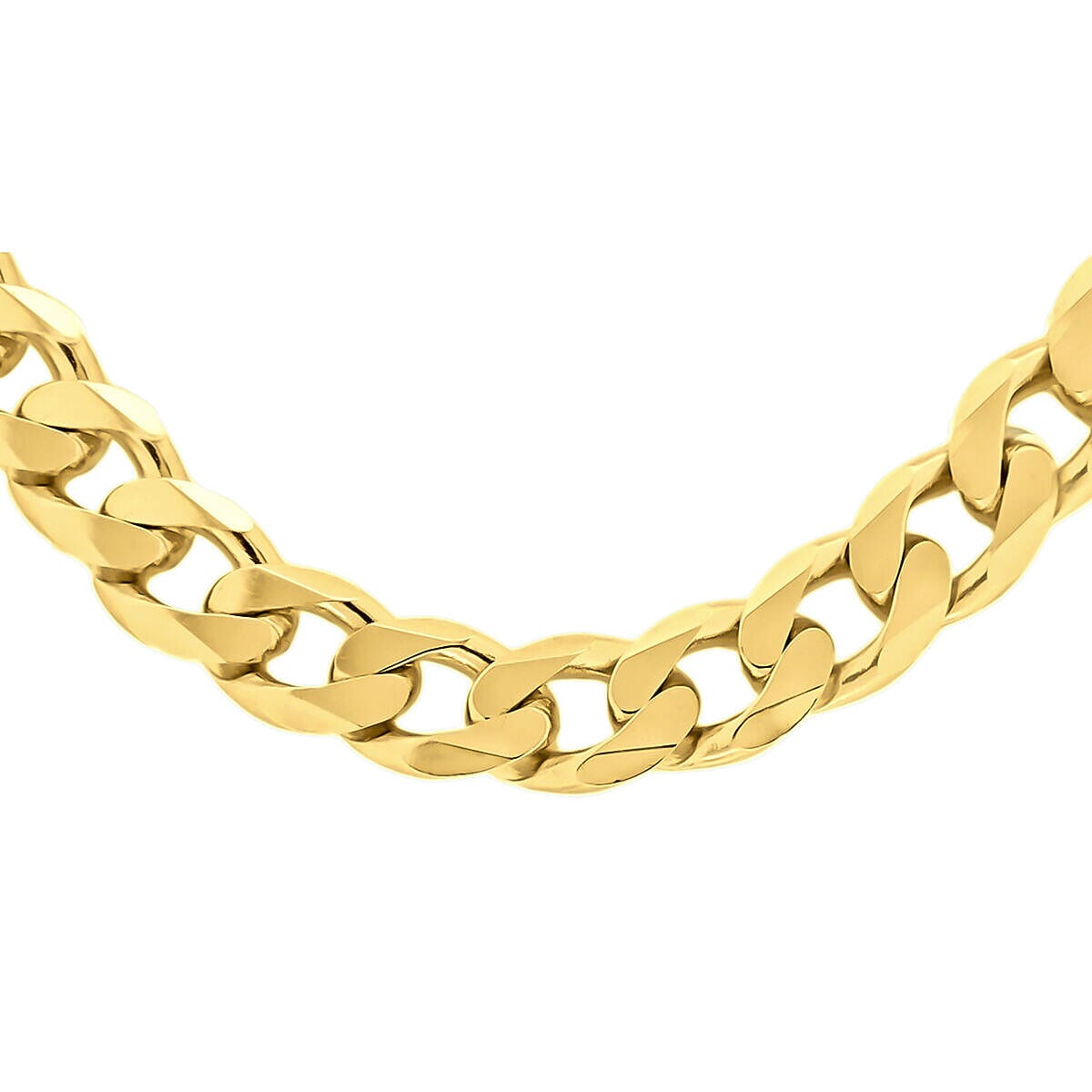 Sterling Silver Micron Yellow Gold Plated Curb Chain 18 Inch 7315406 0