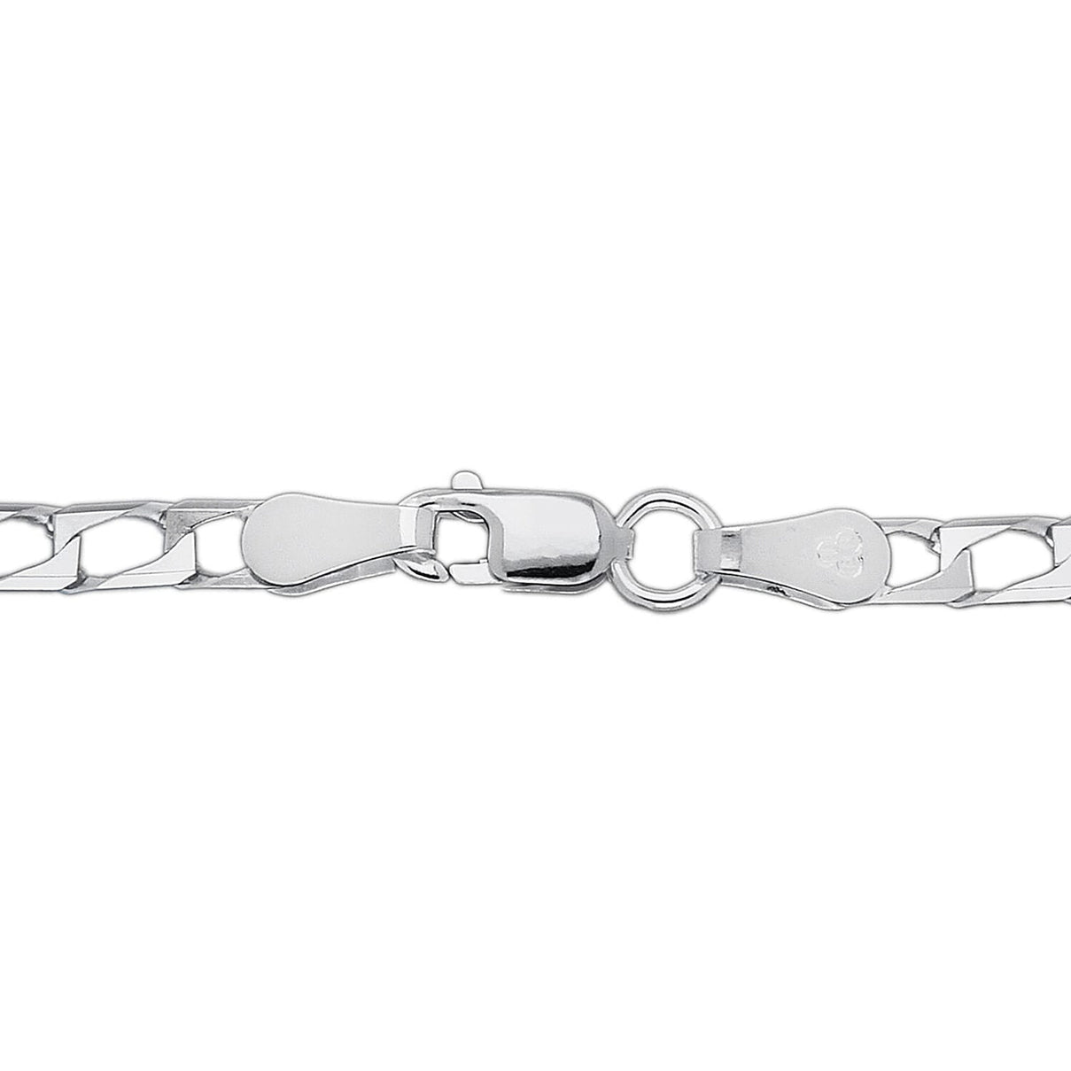 Sterling Silver Diamond Cut Square Curb Chain 18 Inch 7606764 2