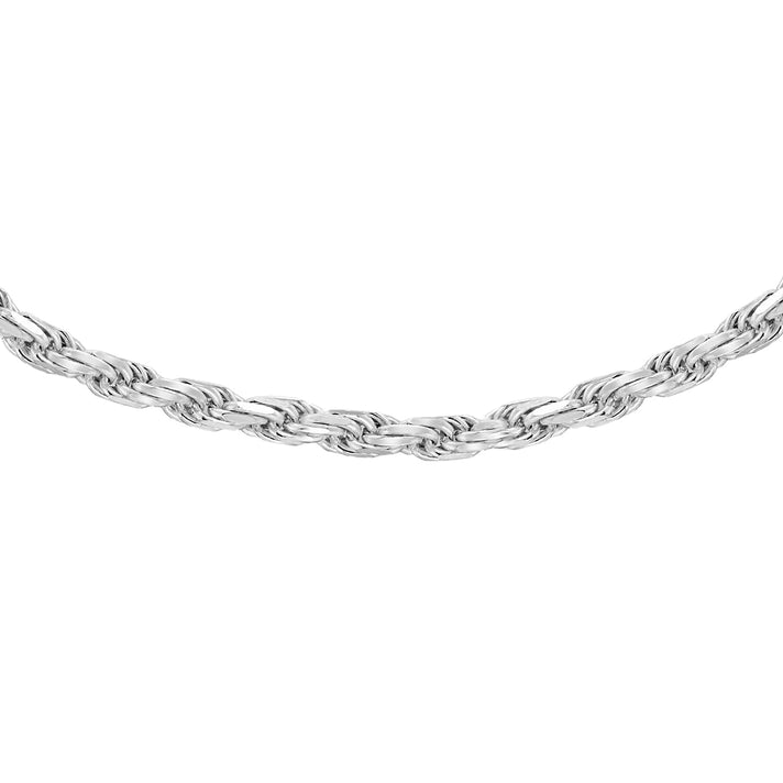 Sterling Silver Diamond Cut Rope Chain 18 Inch 7601537 1