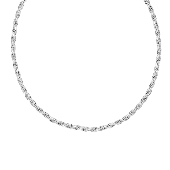 Sterling Silver Diamond Cut Rope Chain 18 Inch 7601537 2