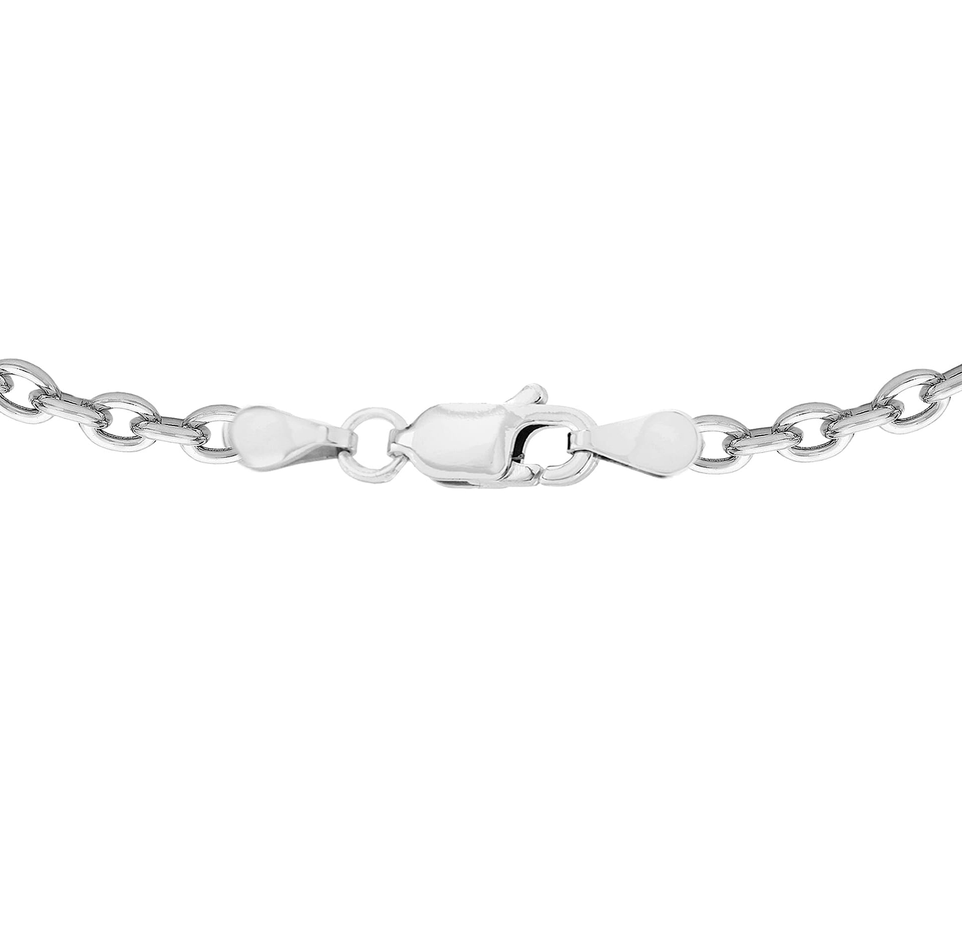 Sterling Silver Diamond Cut Oval Belcher Chain 18 Inch 7607734 4