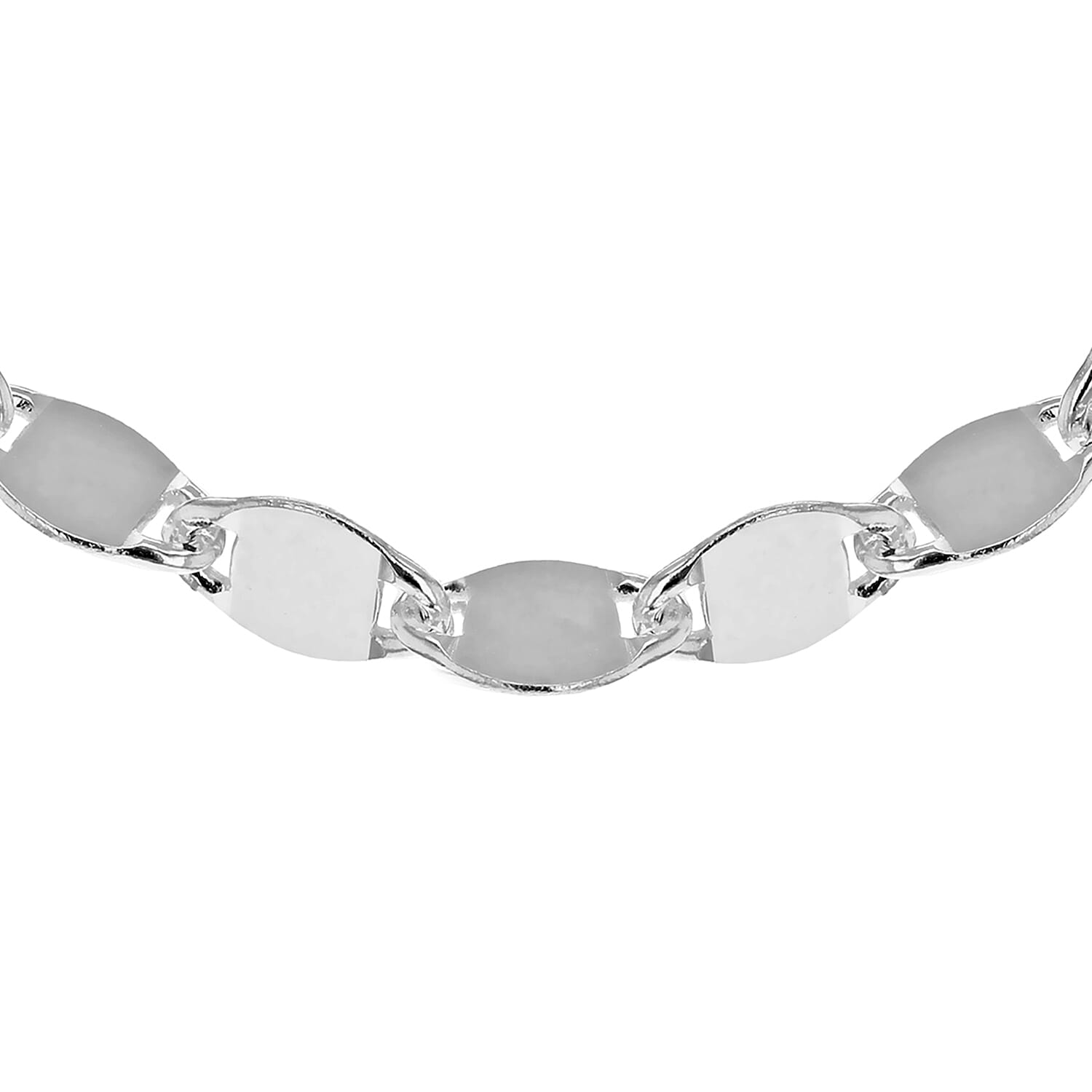 Sterling Silver Flat Mirror 4.8mm Link Chain 18 Inch 7620235 0