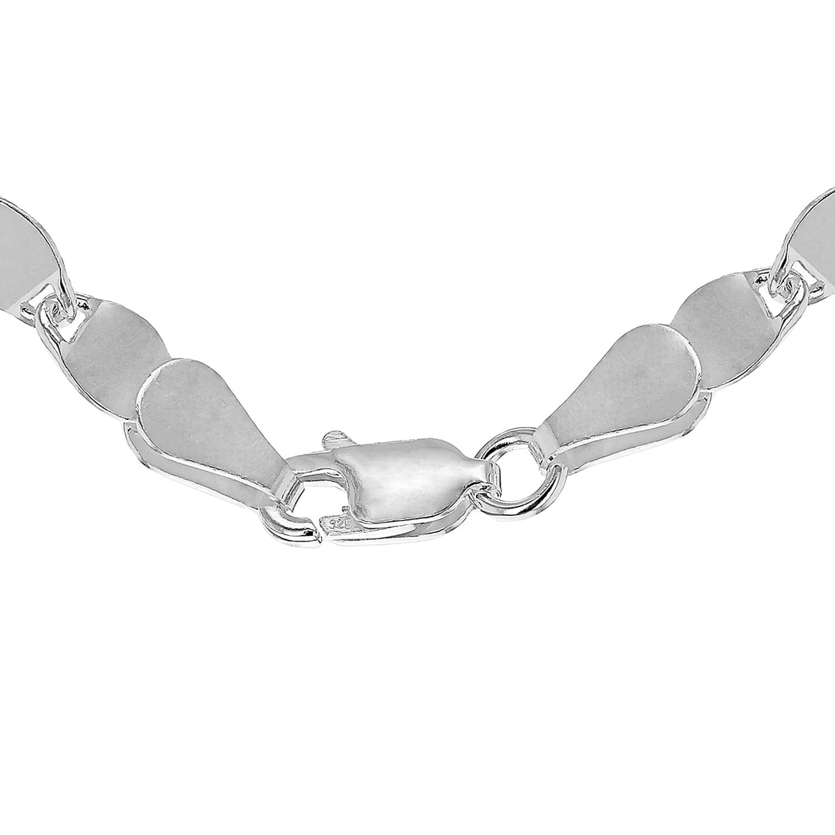 Sterling Silver Flat Mirror 4.8mm Link Chain 18 Inch 7620235 2