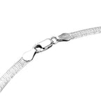Italian Closeout Platinum Overlay Sterling Silver Herringbone Necklace (Size - 18), Silver Wt. 9.18 Gms