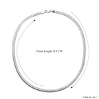 Italian Closeout Platinum Overlay Sterling Silver Herringbone Necklace (Size - 18), Silver Wt. 9.18 Gms