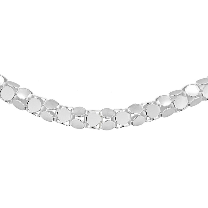 Sterling Silver Round Mirror Chain 18 Inch 7602341 1