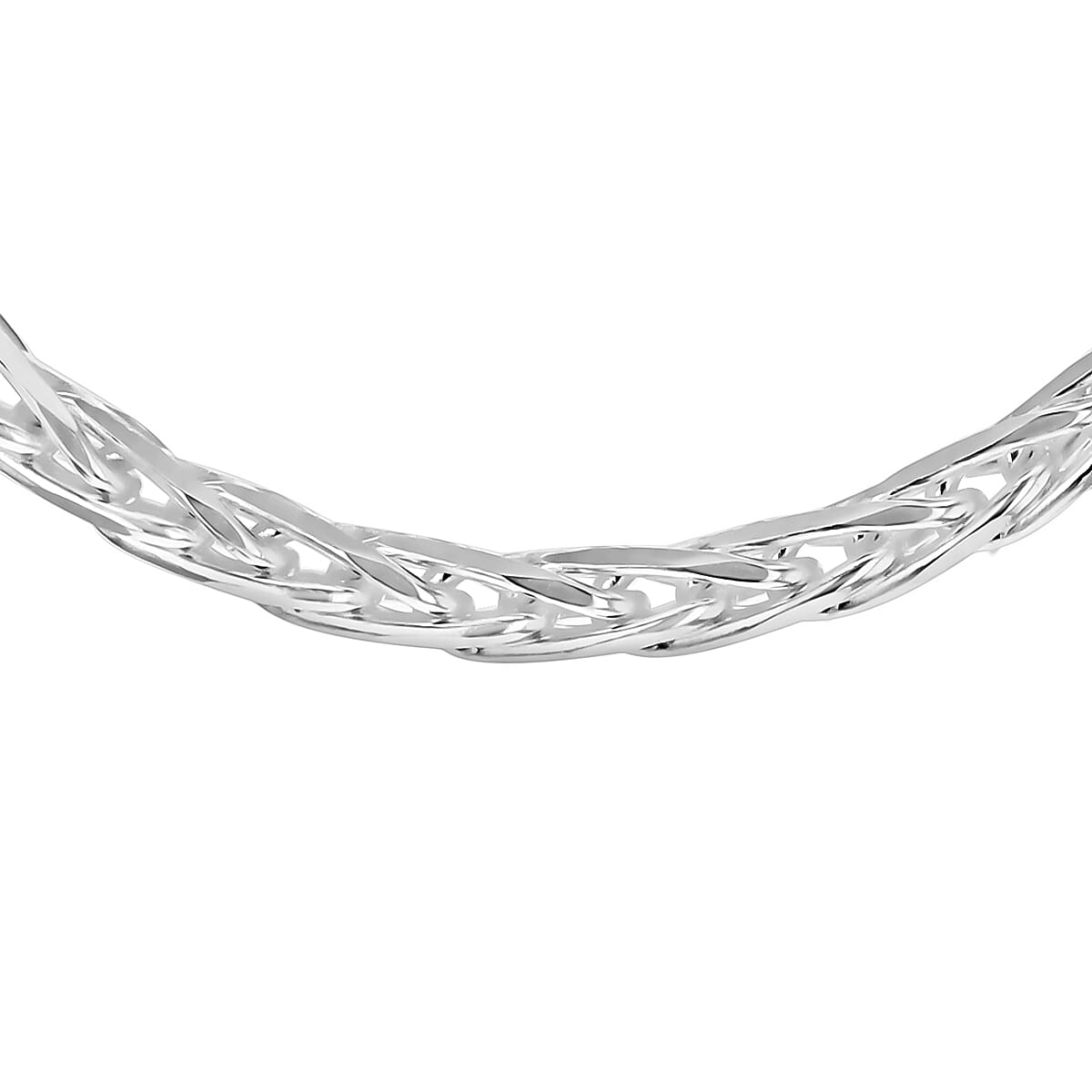 Sterling Silver Diamond Cut Spiga Chain 18 Inch 7599491 0