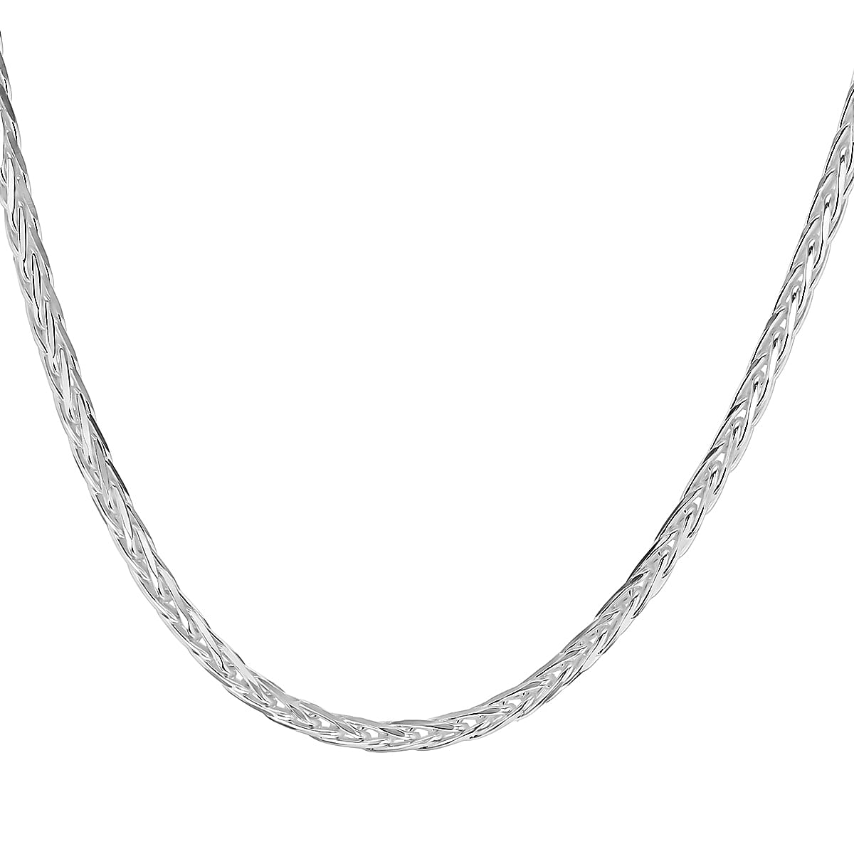 Sterling Silver Diamond Cut Spiga Chain 18 Inch 7599491 1