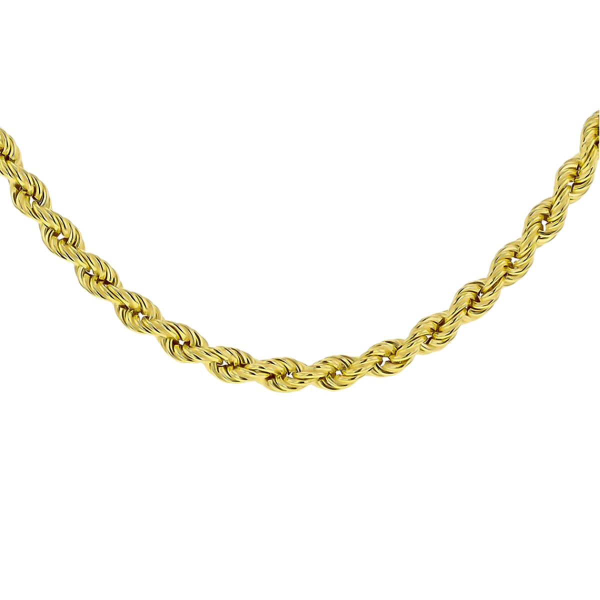 RACHEL GALLEY - Yellow Gold Overlay Sterling Silver Rope Necklace (Size - 18), Silver Wt. 9.7 Gms 7687975 0
