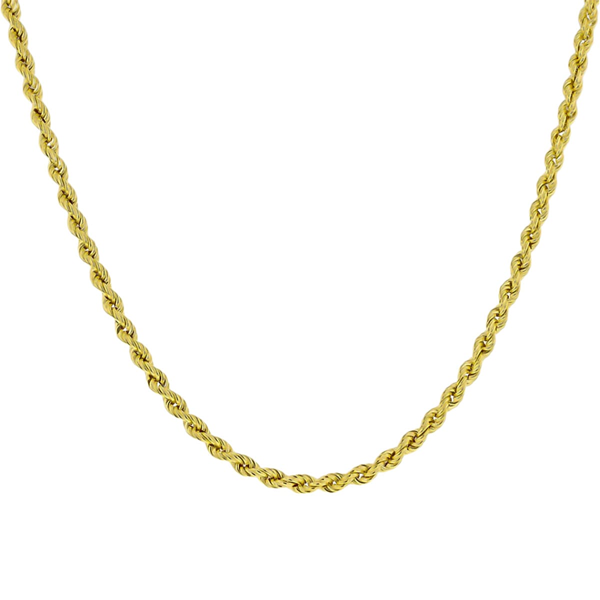 RACHEL GALLEY - Yellow Gold Overlay Sterling Silver Rope Necklace (Size - 18), Silver Wt. 9.7 Gms 7687975 1