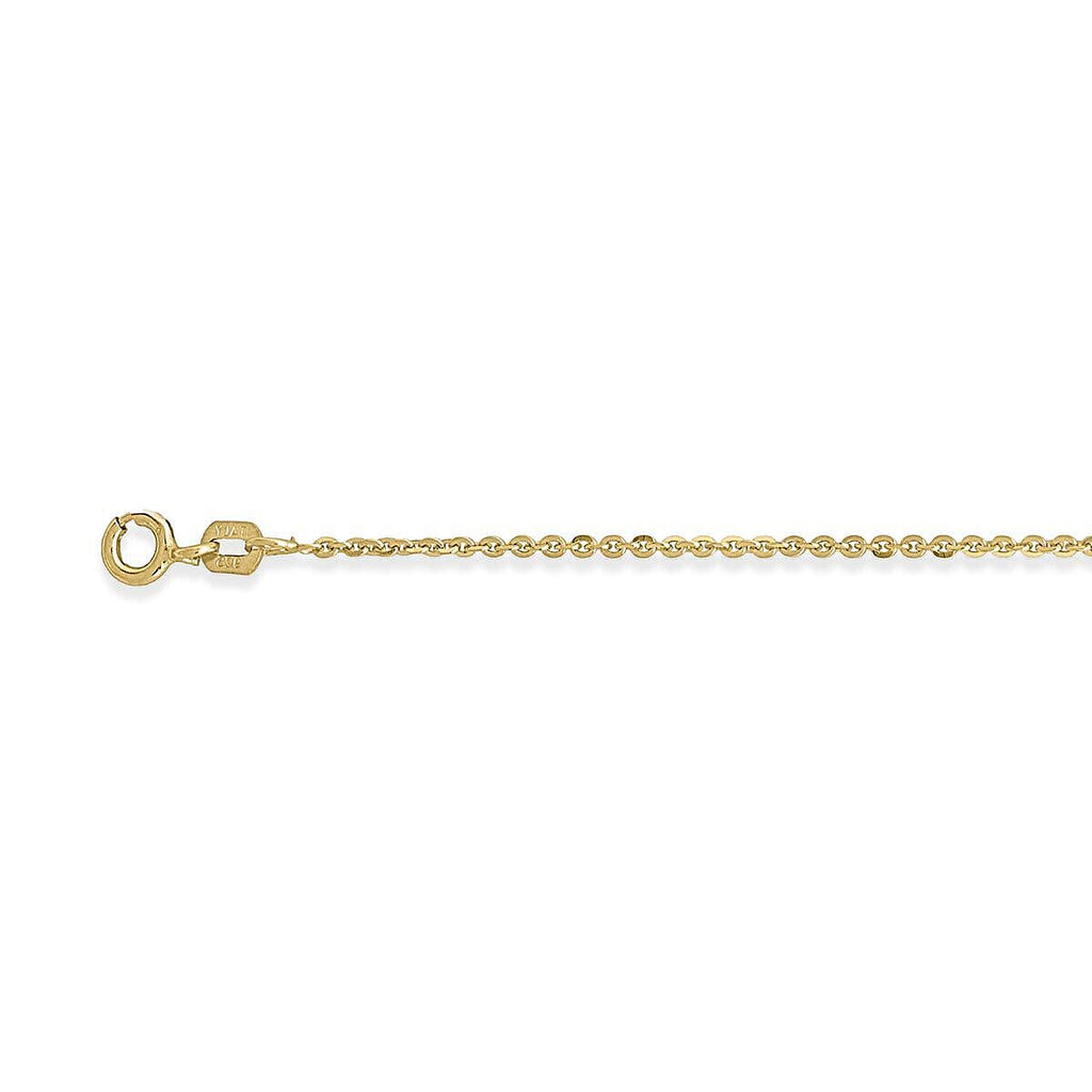 Italian Made - Yellow Gold Overlay Sterling Silver Belcher Chain (Size - 18) with Spring Ring Casp