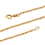 Italian Made - Yellow Gold Overlay Sterling Silver Belcher Chain (Size - 18) with Spring Ring Casp