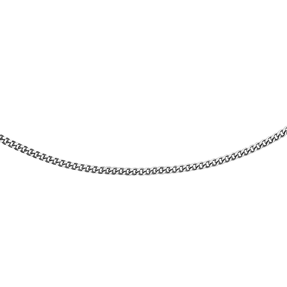 Curb Chain (Size - 18) With Spring Ring Clasp Sterling Silver 7282064 0