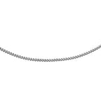 Italian Made- Sterling Silver Curb Chain (Size - 18) with Spring Ring Clasp