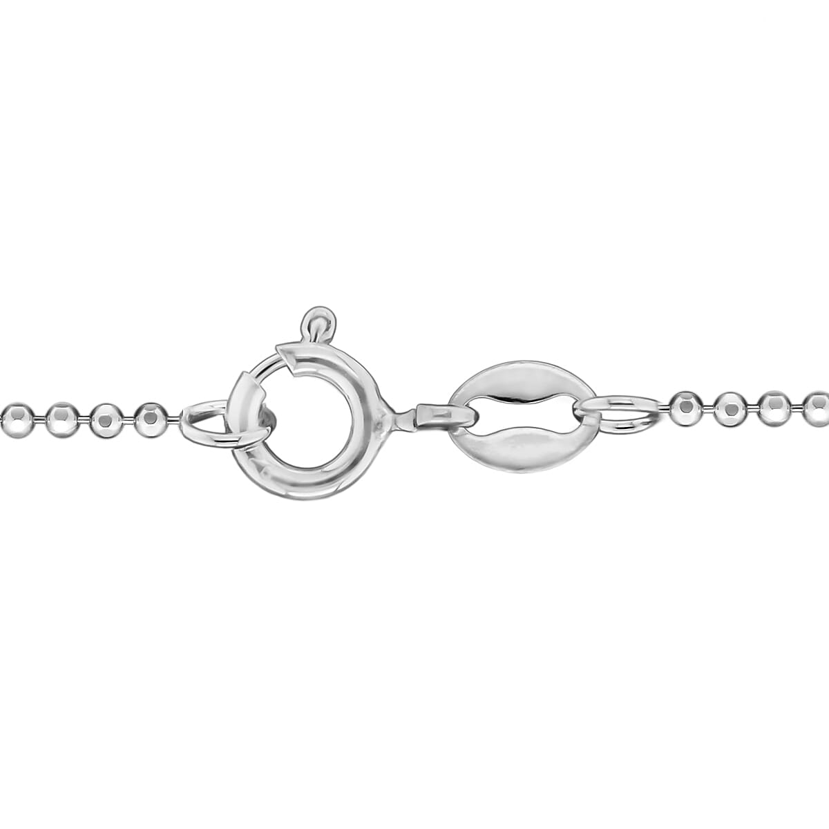 Sterling Silver 1.1mm Diamond Cut Ball Chain 18 Inch 7598789 2