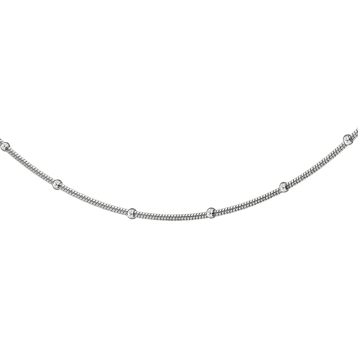 Sterling Silver 2.1mm Round Snake and Ball Chain 18 Inch 7599028 1