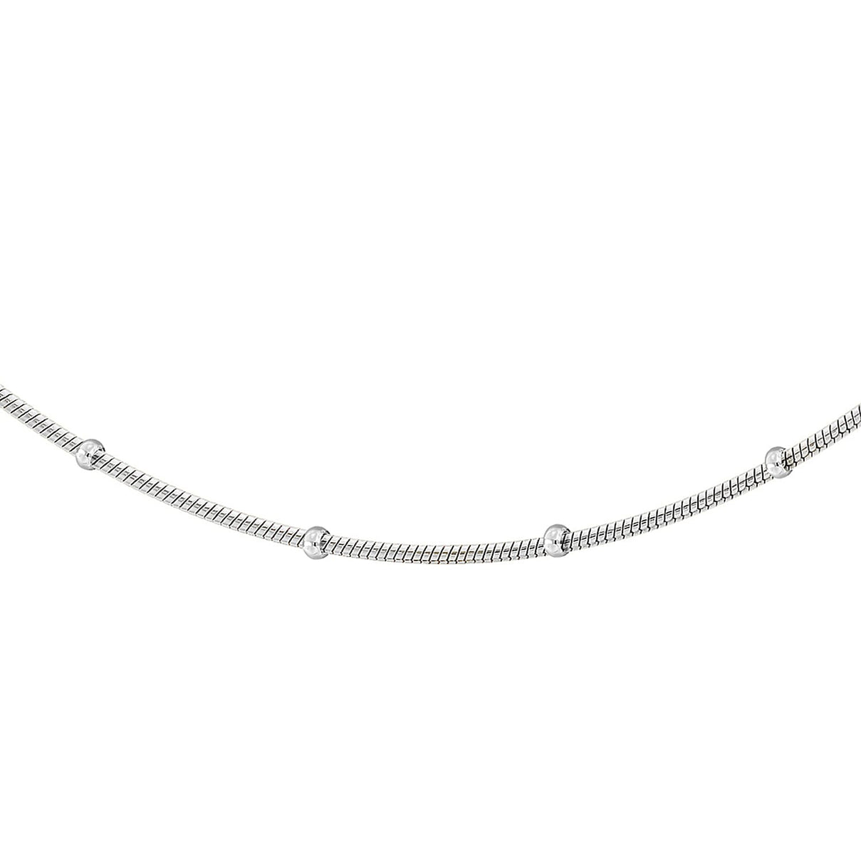 Sterling Silver 2.1mm Round Snake and Ball Chain 18 Inch 7599028 2
