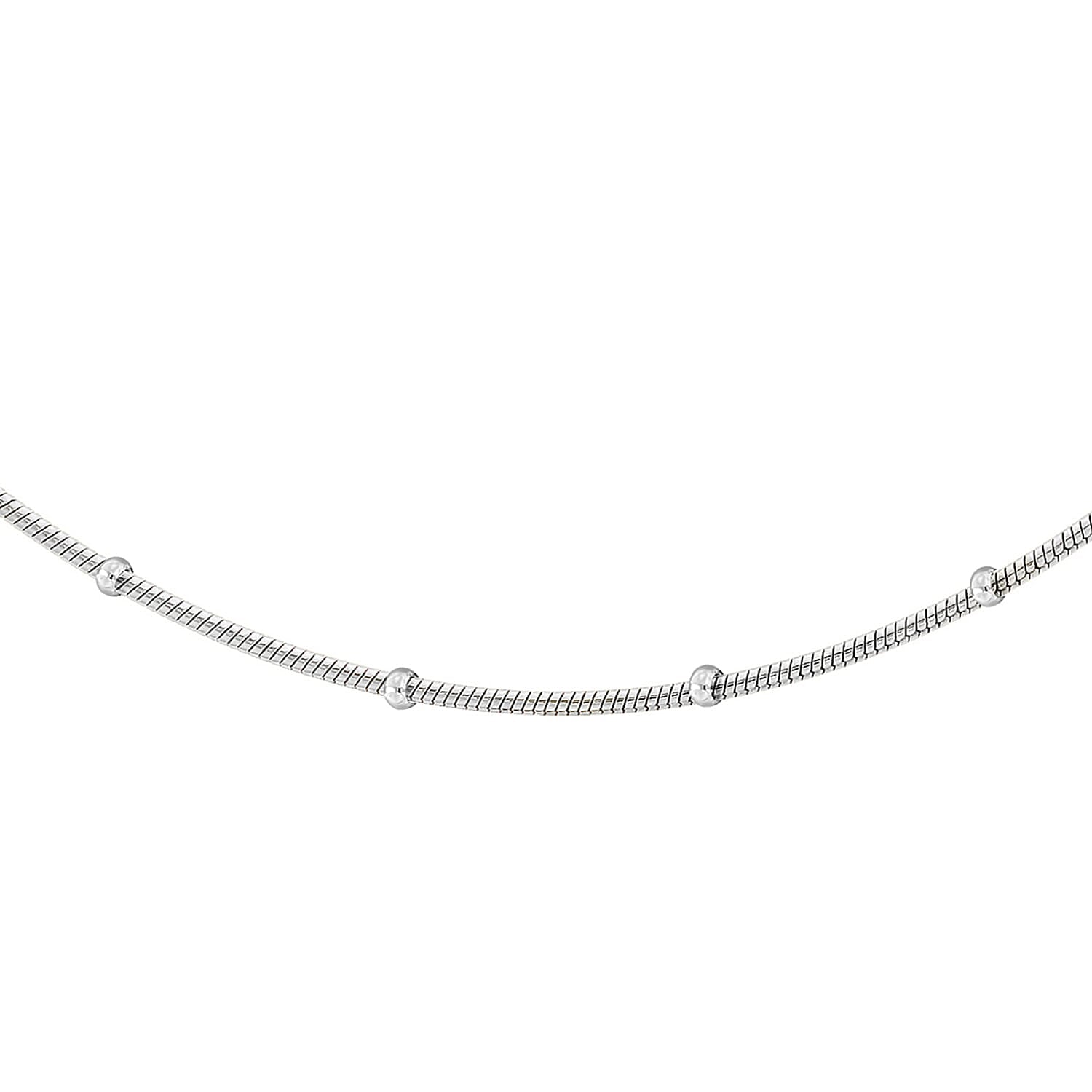 Sterling Silver 2.1mm Round Snake and Ball Chain 18 Inch 7599028 2