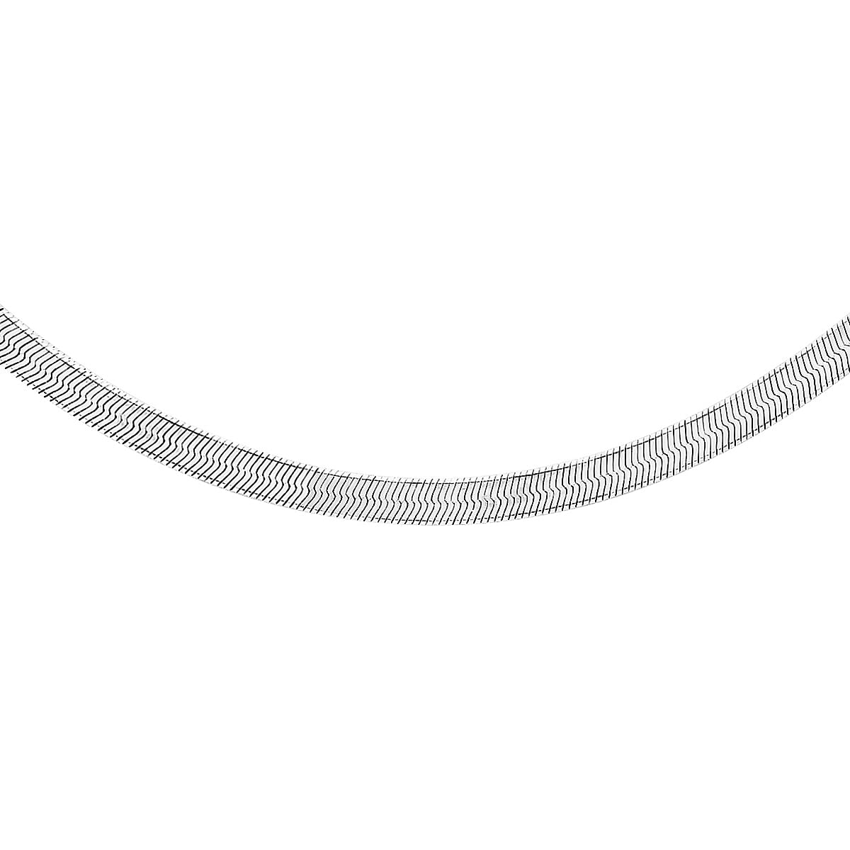 Sterling Silver Oval Snake Chain 18 Inch 7599459 0