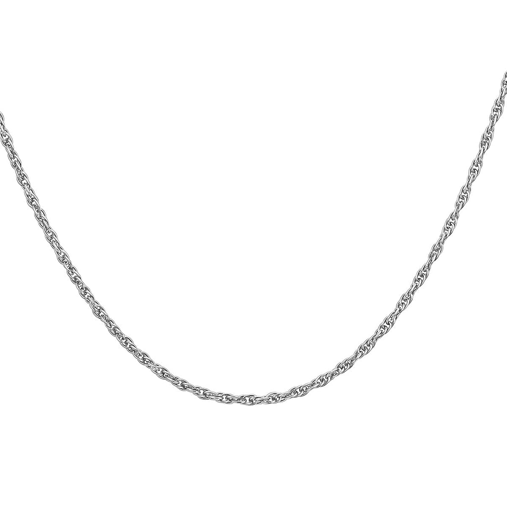 Sterling Silver Prince of Wales Chain (Size - 18) with Spring Ring Clasp