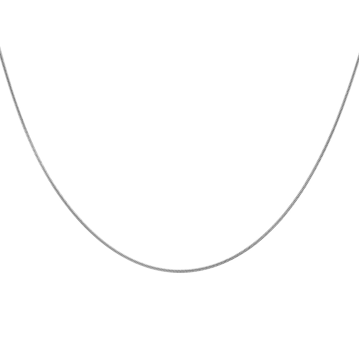 Sterling Silver Rhodium Plated Adjustable Round Snake Chain 16 Inch - 18 Inch 7602335 1