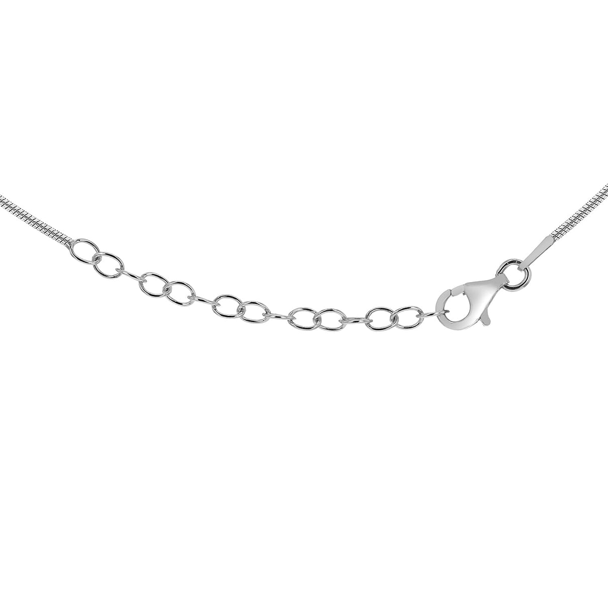 Sterling Silver Rhodium Plated Adjustable Round Snake Chain 16 Inch - 18 Inch 7602335 2