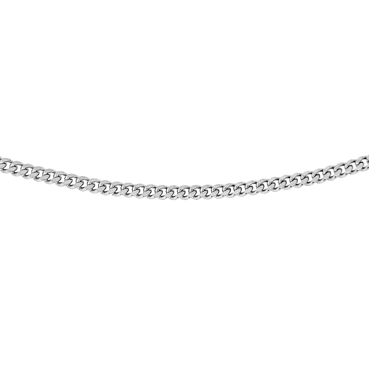 Sterling Silver 1.4mm Panza Curb Chain 18 Inch 7603825 0