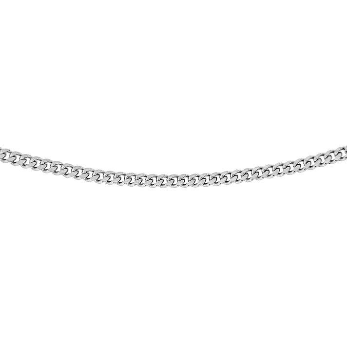 Sterling Silver 1.4mm Panza Curb Chain 18 Inch 7603825 1