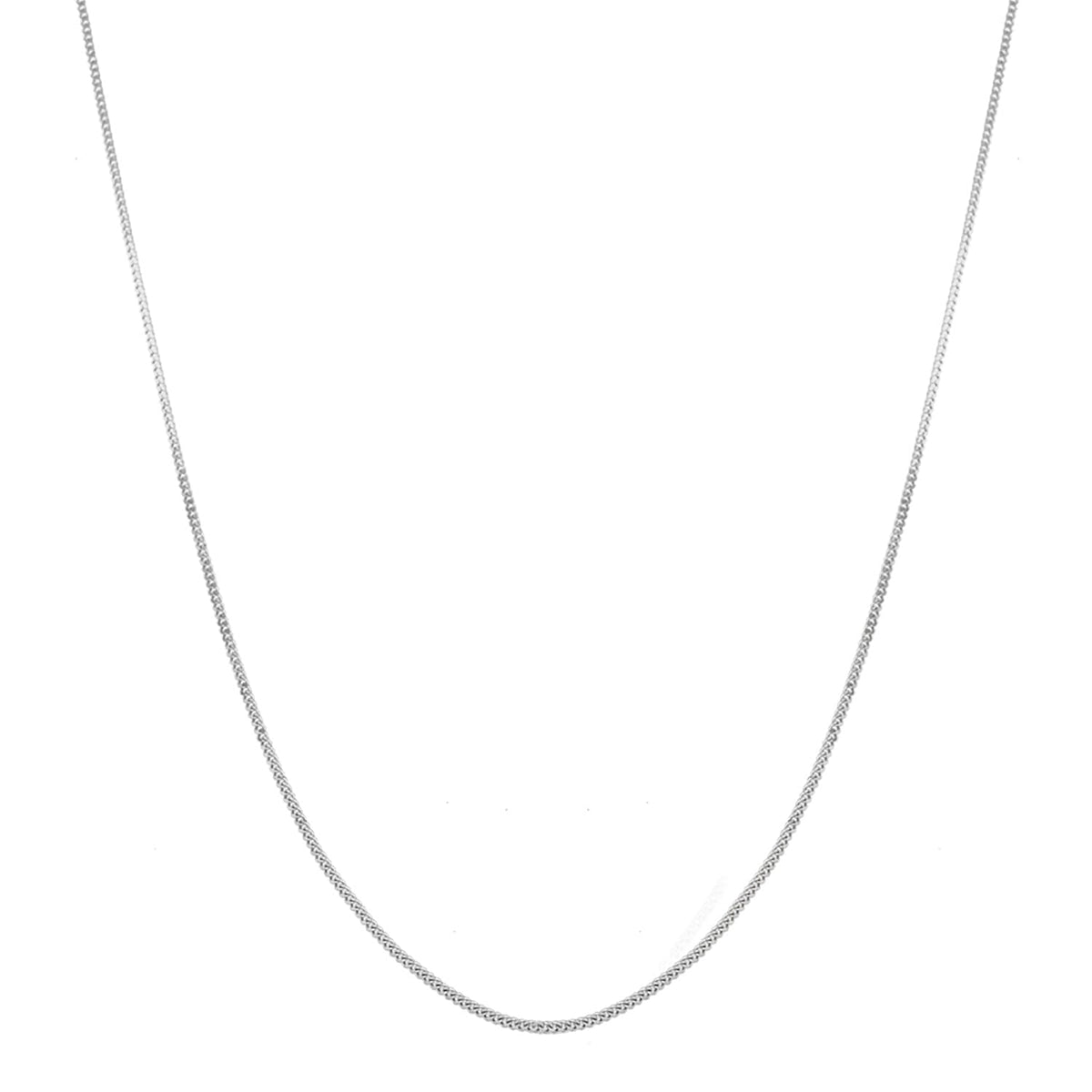 Sterling Silver 1.4mm Panza Curb Chain 18 Inch 7603825 1