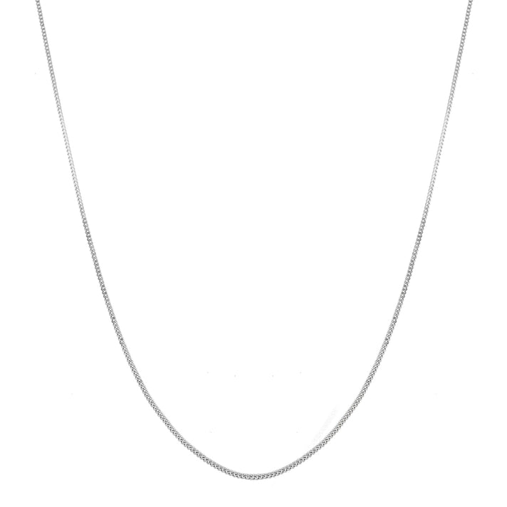 Sterling Silver 1.4mm Panza Curb Chain 18 Inch 7603825 2