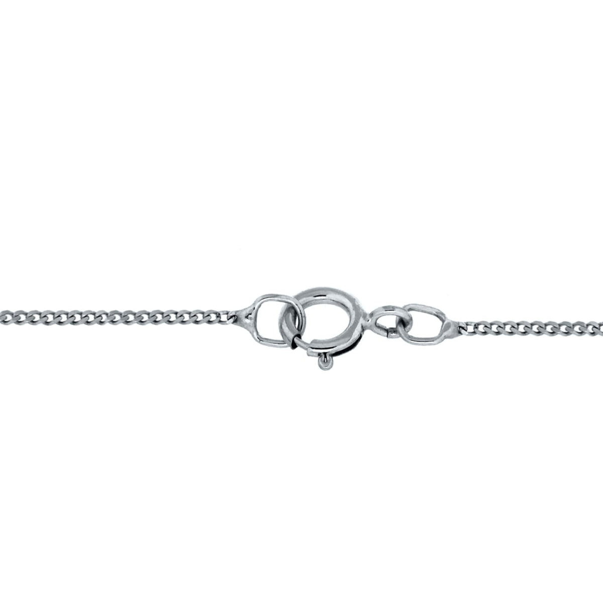 Sterling Silver 1.4mm Panza Curb Chain 18 Inch 7603825 2