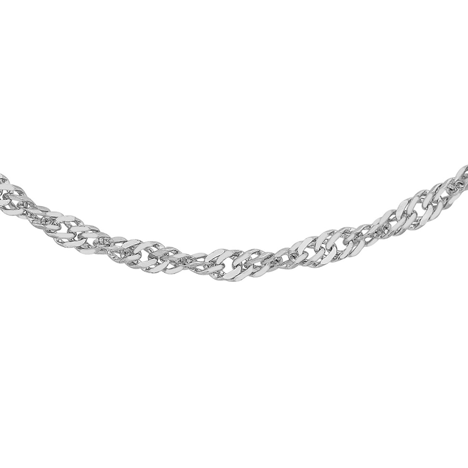Sterling Silver Diamond Cut Twist Curb Chain 18 Inch 7604752 0