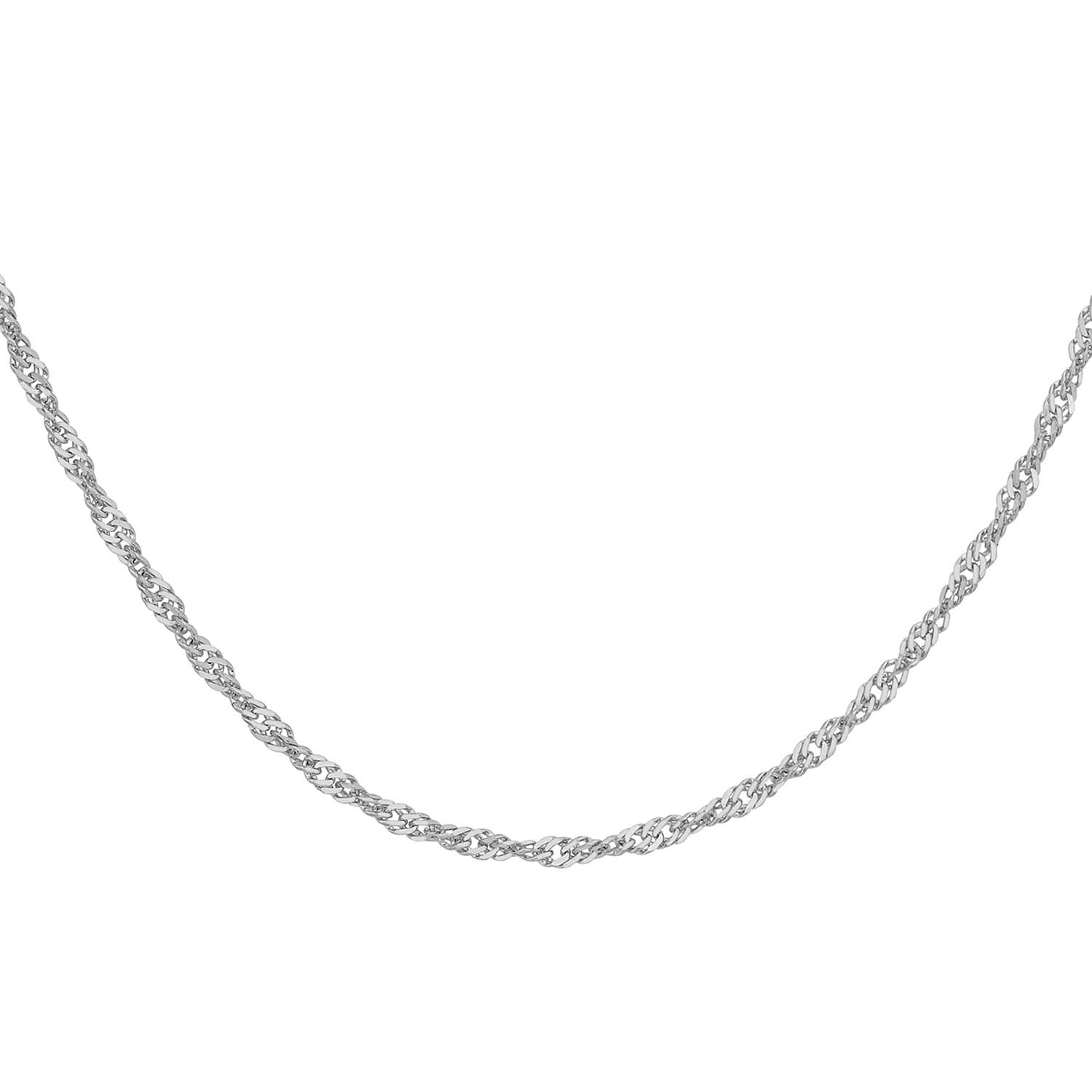 Sterling Silver Diamond Cut Twist Curb Chain 18 Inch 7604752 1