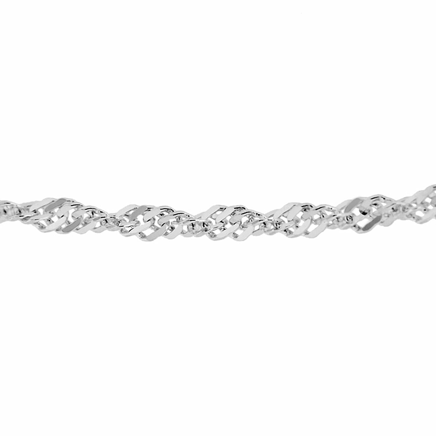 Sterling Silver Diamond Cut Twist Curb Chain 18 Inch 7605044 0
