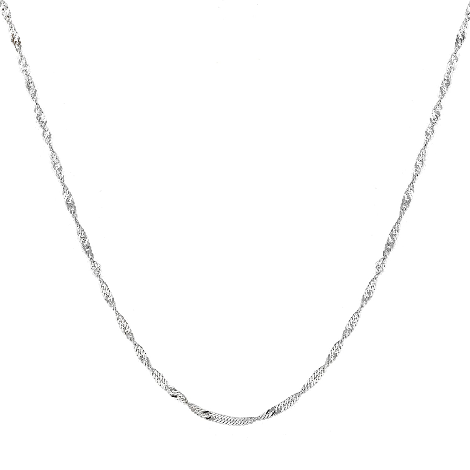 Sterling Silver Diamond Cut Twist Curb Chain 18 Inch 7605044 1