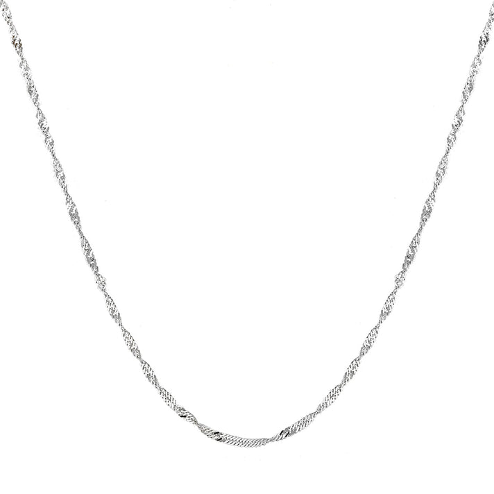 Sterling Silver Diamond Cut Twist Curb Chain 18 Inch 7605044 2
