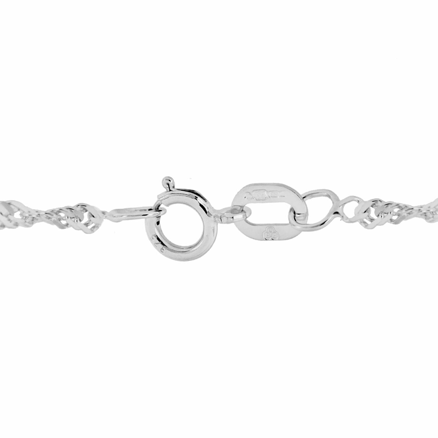 Sterling Silver Diamond Cut Twist Curb Chain 18 Inch 7605044 2