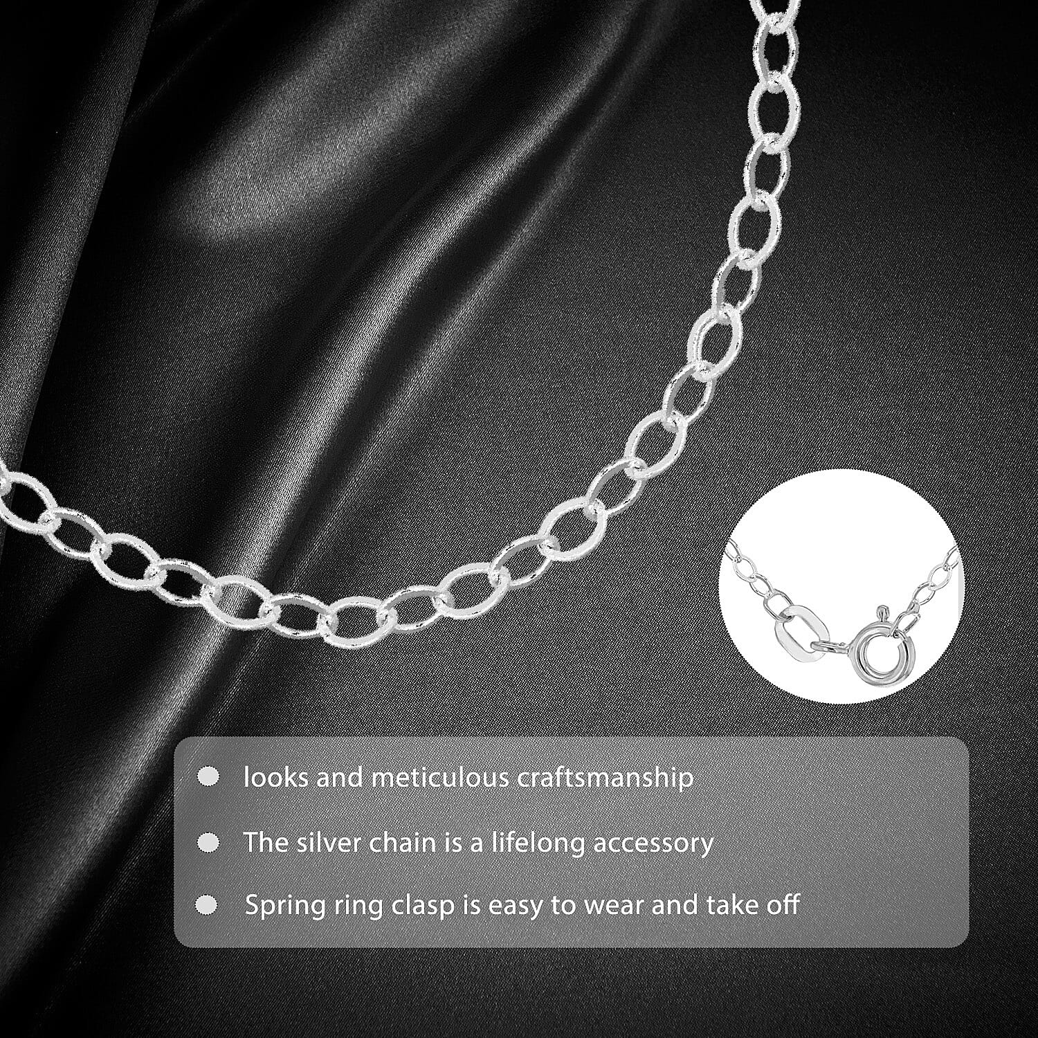 Sterling Silver Diamond Cut Trace Chain 18 Inch 7605137 2