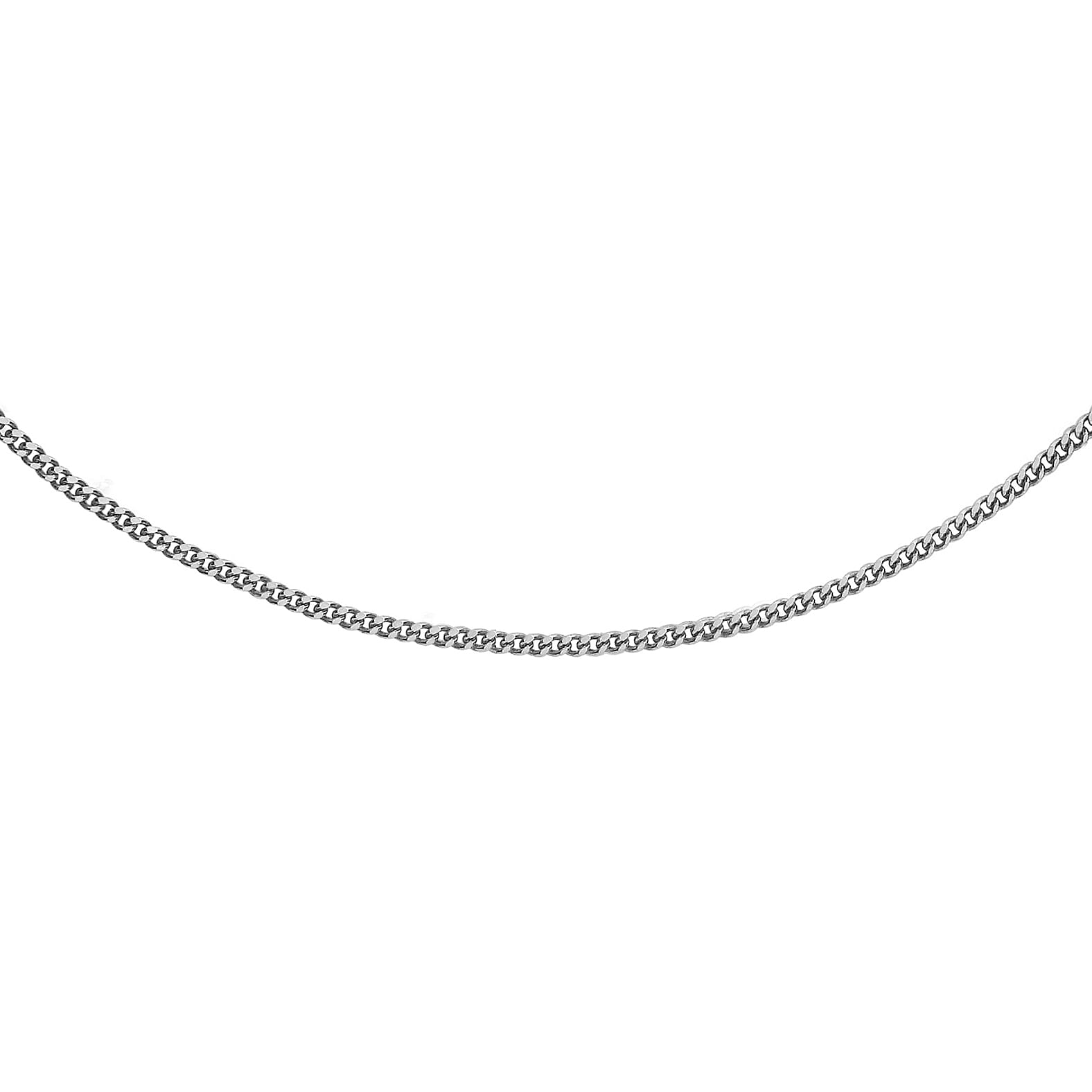 Sterling Silver Rhodium Plated Panza Curb Chain 18 Inch 7606159 0